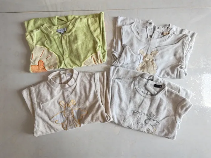 Lot pyjama 12 mois velours coton