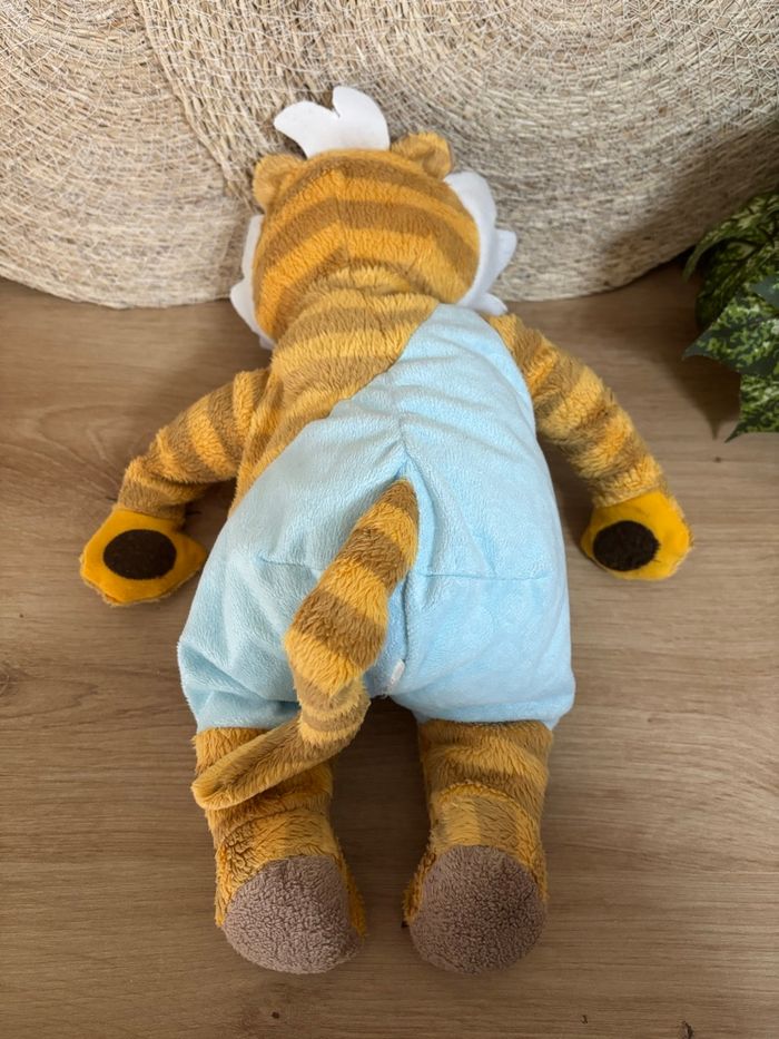 Doudou lion tigre marron bleu mamma ikea - photo numéro 2