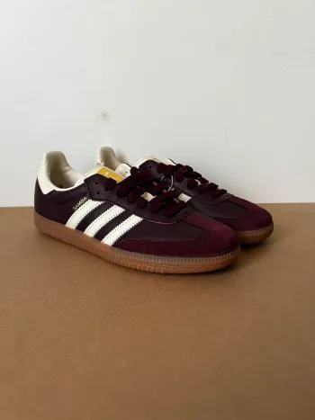 Adidas Samba Maroon Gold Metallic
