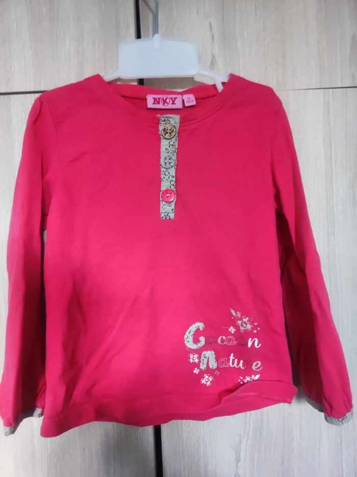 T shirt sweat rose cocoon nature 5 ans NKY - photo numéro 7
