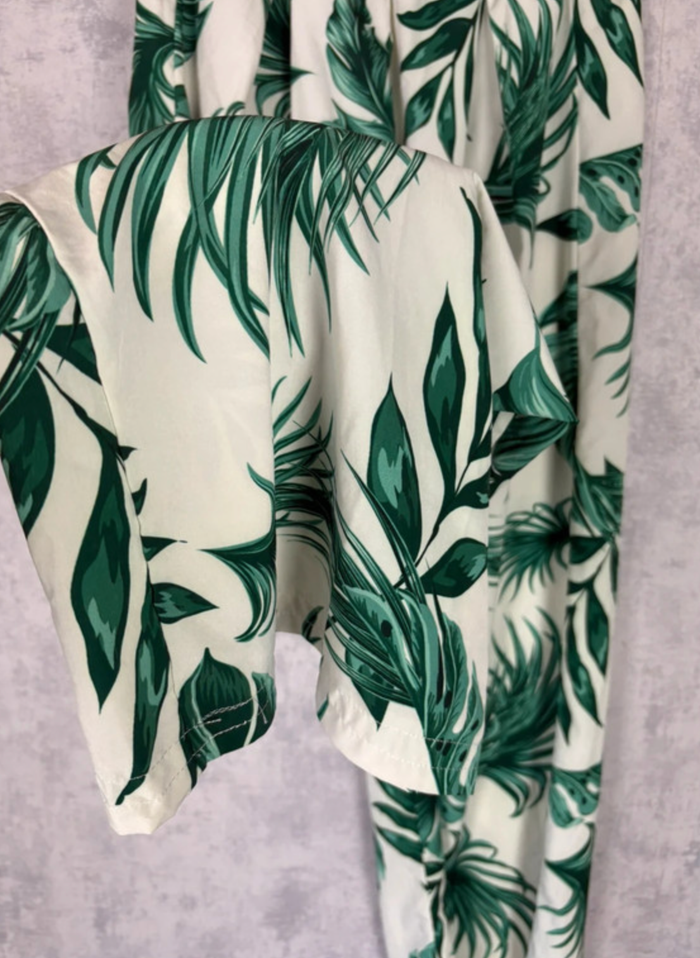 🌸 Pantalon à jambes larges, motif feuilles Taille 38/40 🌸 - photo numéro 5