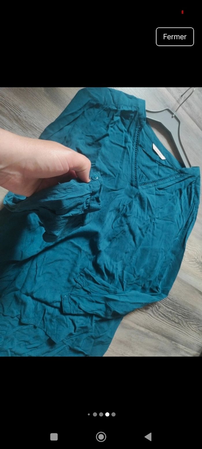 Blouse femme Camaïeu avec col ajouré - photo numéro 9