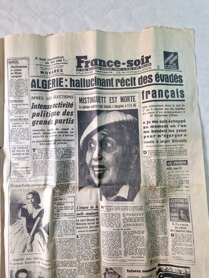 Ancien journal France-soir du 2 novembre 1955 - photo numéro 5