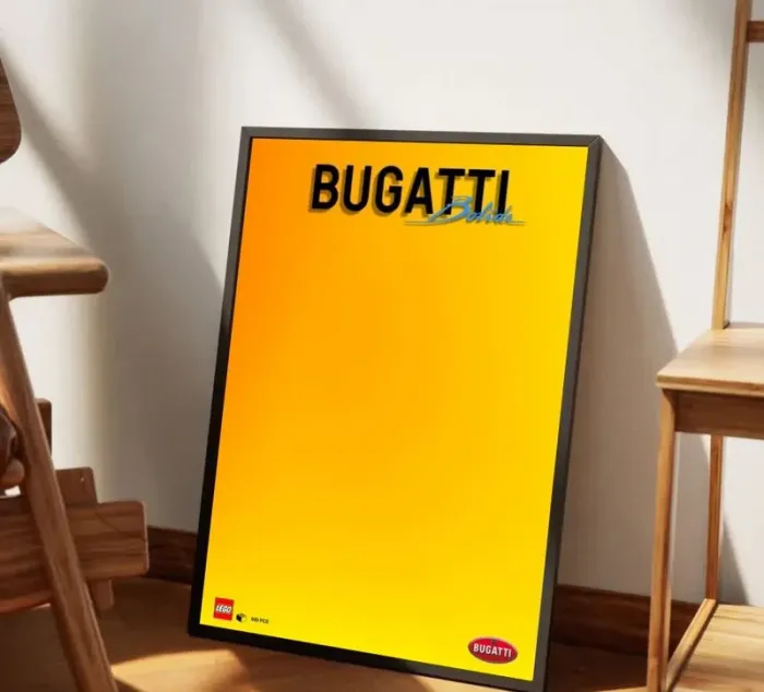 Affiche Lego Bugatti Bolide 30x40 cm (fichier numérique)
