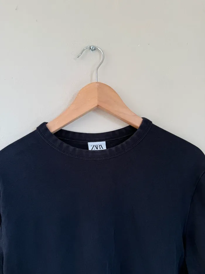 T-shirt Zara bleu marine - photo numéro 3