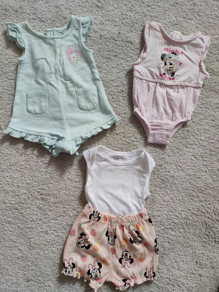 Lots de 3 tenues été bébé fille