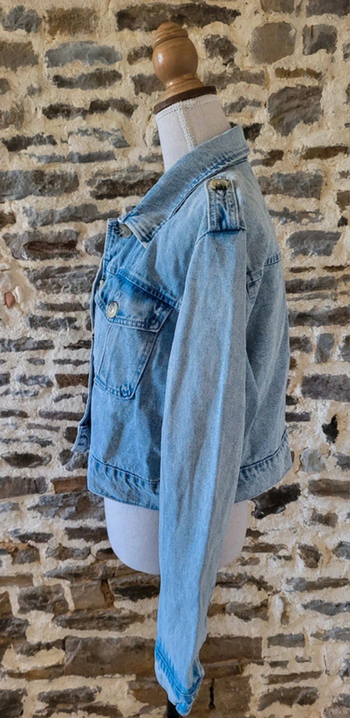 Veste en jean oversize bleue claire Denim Co Taille 44 46 - photo numéro 7
