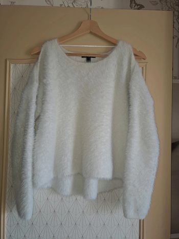 Superbe pull blanc doux femme Jennyfer XS comme neuf