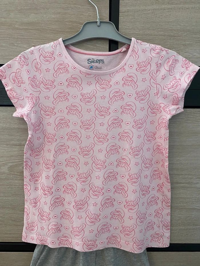 Pyjama 2 pièces T-Shirt et short 4-6 ans Les Schtroumpfs - photo numéro 2