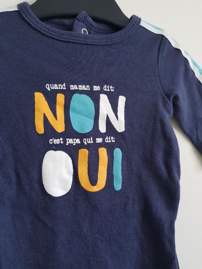 Pyjama en velours taille 1 mois - photo numéro 2