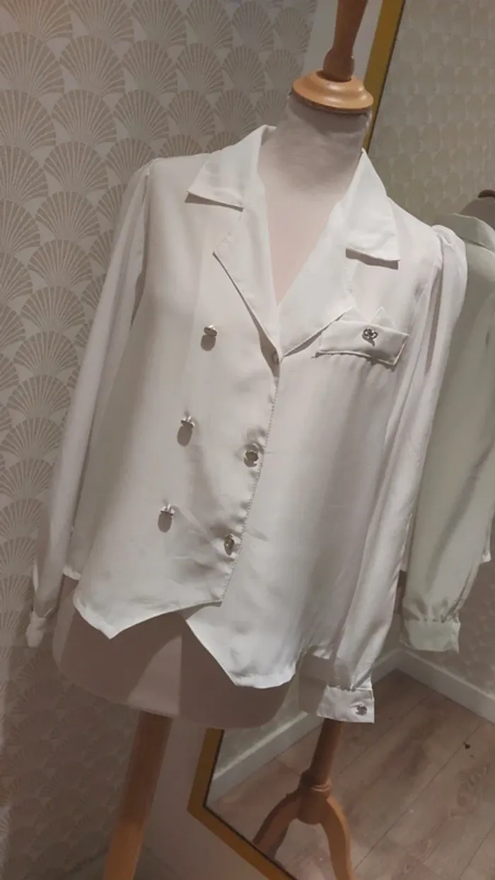 Chemisier blanc vintage
