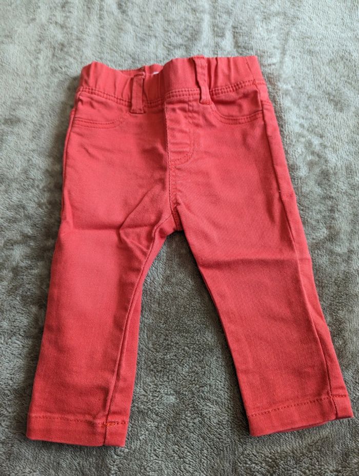 Pantalon 6 mois corail Dpam