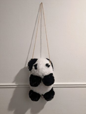Sac bandoulière ou à dos tout doux panda