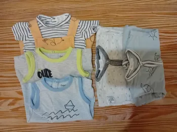 Lot de vêtements barboteuse bébé en coton Babybol