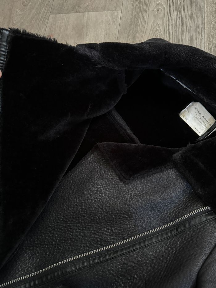 Manteau cuir bombardier Zara XS - photo numéro 3