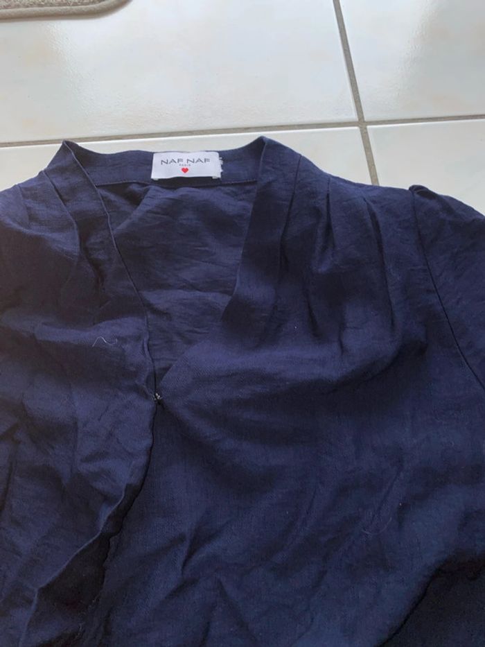 Blouse naf naf bleue taille S - photo numéro 2