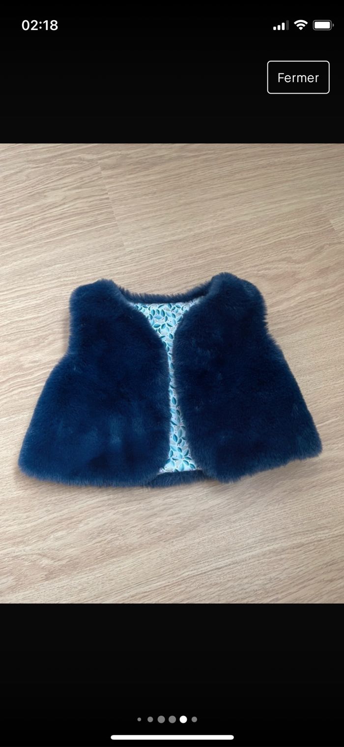 Ensemble fille robe+ gilet tout doux - photo numéro 4