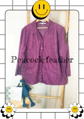 Veste daim prune Daxon 56 neuve