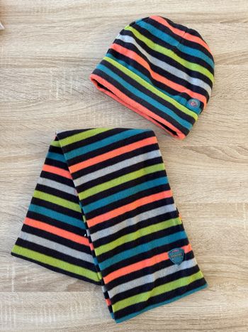 Ensemble bonnet et echarpe rayé Orchestra