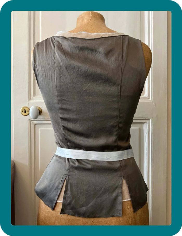 Top vintage soie et tulle coton vintage 36 - Atos Lombardini - photo numéro 12