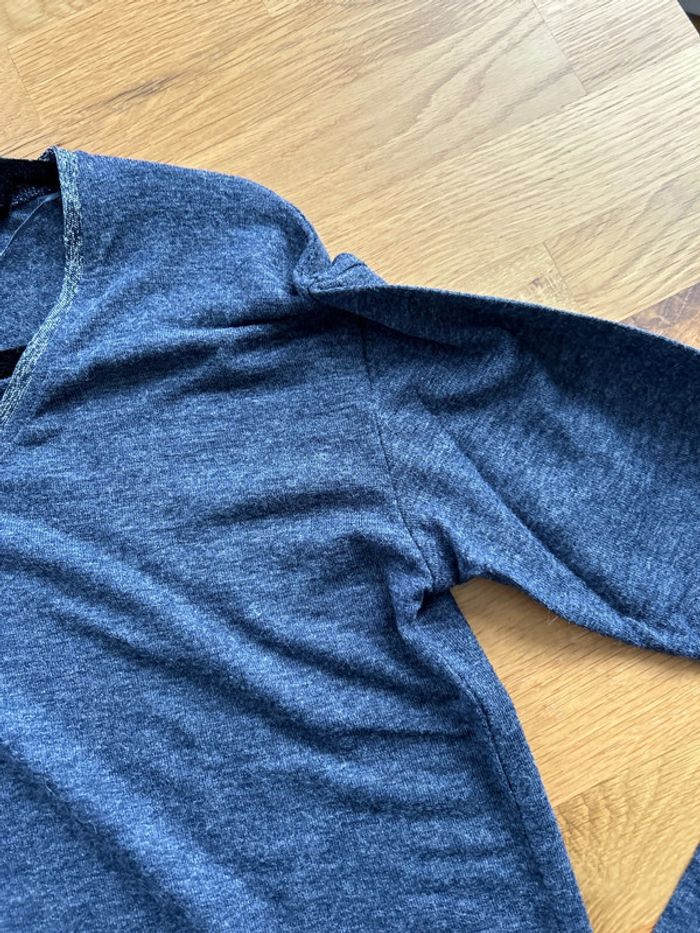 Kiabi - Pull de grossesse - bleu avec fil argent - T38 - photo numéro 4