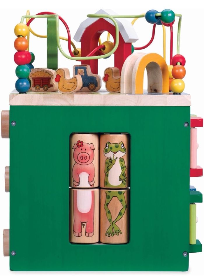 Grand cube / centre d'activités en bois sur le thème de la ferme - Jouet éducatif - Battat - photo numéro 4