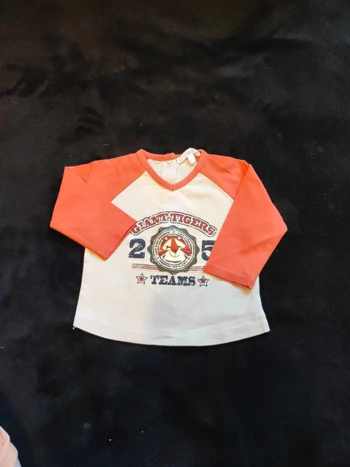 Lot 11 t-shirt manches longues 6 mois - photo numéro 7