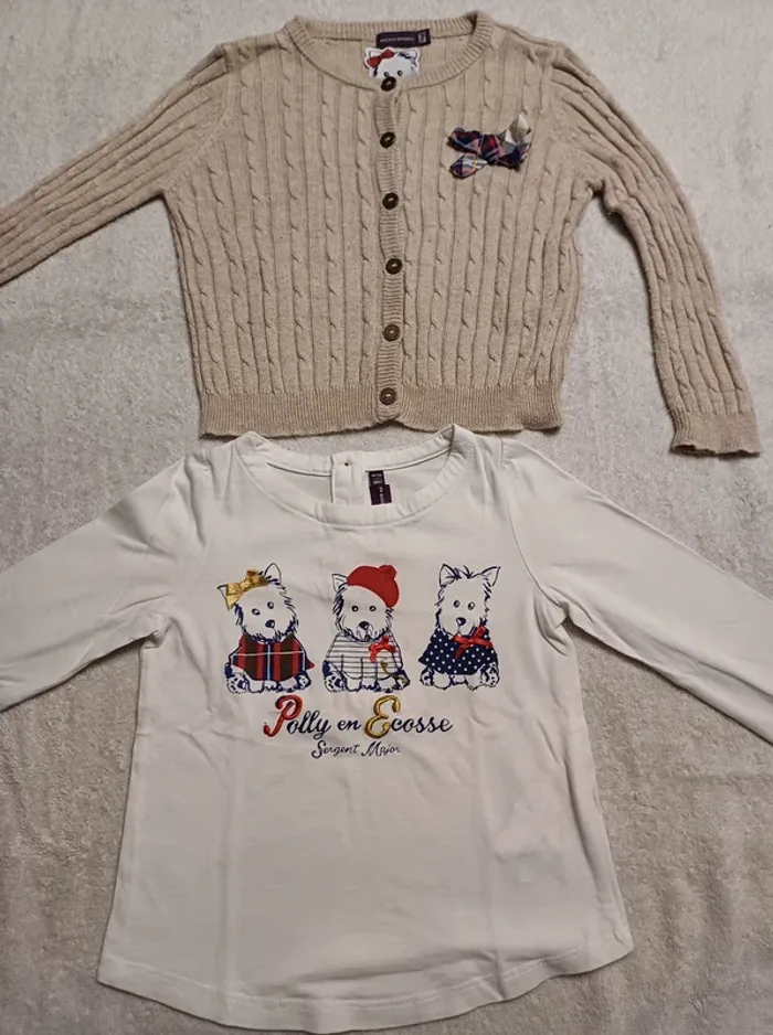 Ensemble Sergent Major gilet + tee-shirt 18-24 mois (réf perso F-E60)(familleac72)