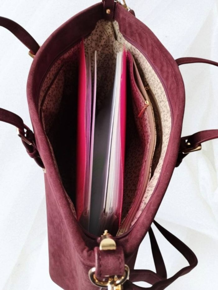 Sac shopping bordeaux - photo numéro 4