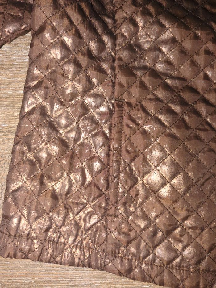 Veste gilet matelassée catimini cuivré doré marron bronze 5 ans - photo numéro 3