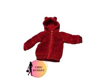 Veste enfant rouge avec oreilles sur la capuche Parfait état