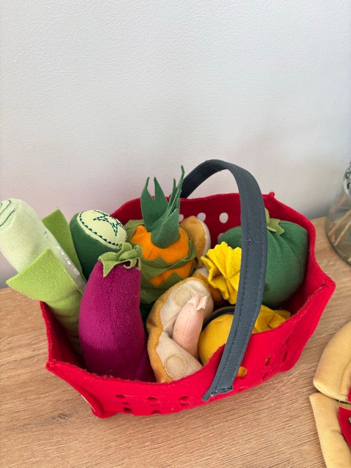 Dînette en tissu fruits légumes pizza - photo numéro 3