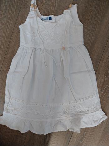 Robe blanche La Cotonnière 4 ans