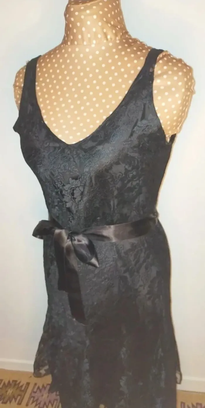 Robe dentelle noire femme, taille S - photo numéro 5