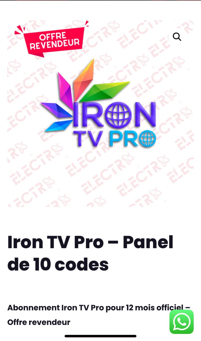 Panel Iron tv pro