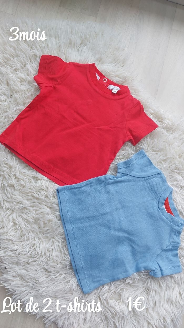 Lot de 2 t-shirts 3 mois