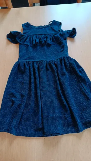 Robe de soirée bleu scintillante