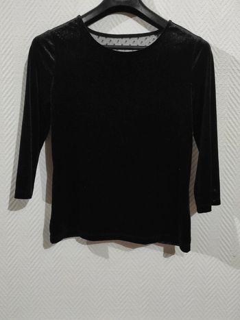 Haut noir pailletté avec dos nu camaieu M