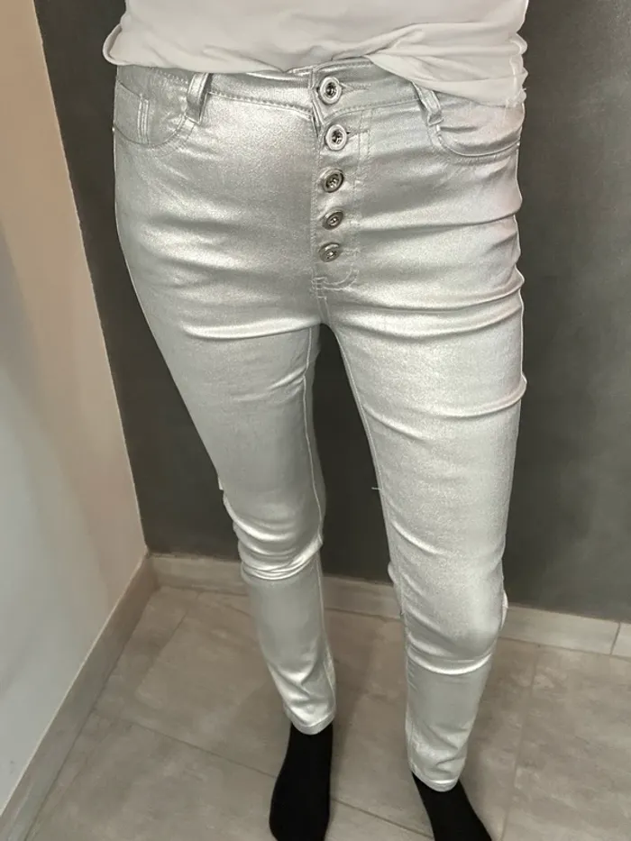 Pantalon argenté