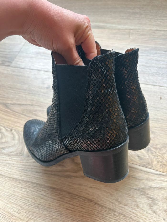 Bottines python à talons - photo numéro 3