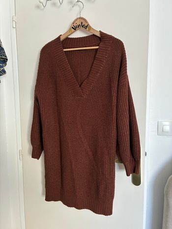 Robe pull col V marron – Threadbare – Taille S – Bon état