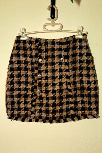 Jupe tweed courte pied-de-poule – AMISU