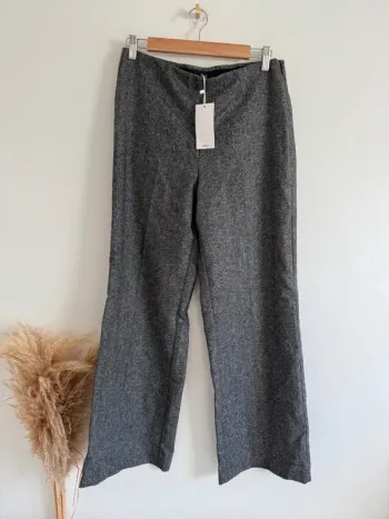 Pantalon Mango gris chiné