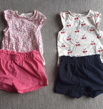 Lot de 2 ensembles coton taille 3 mois