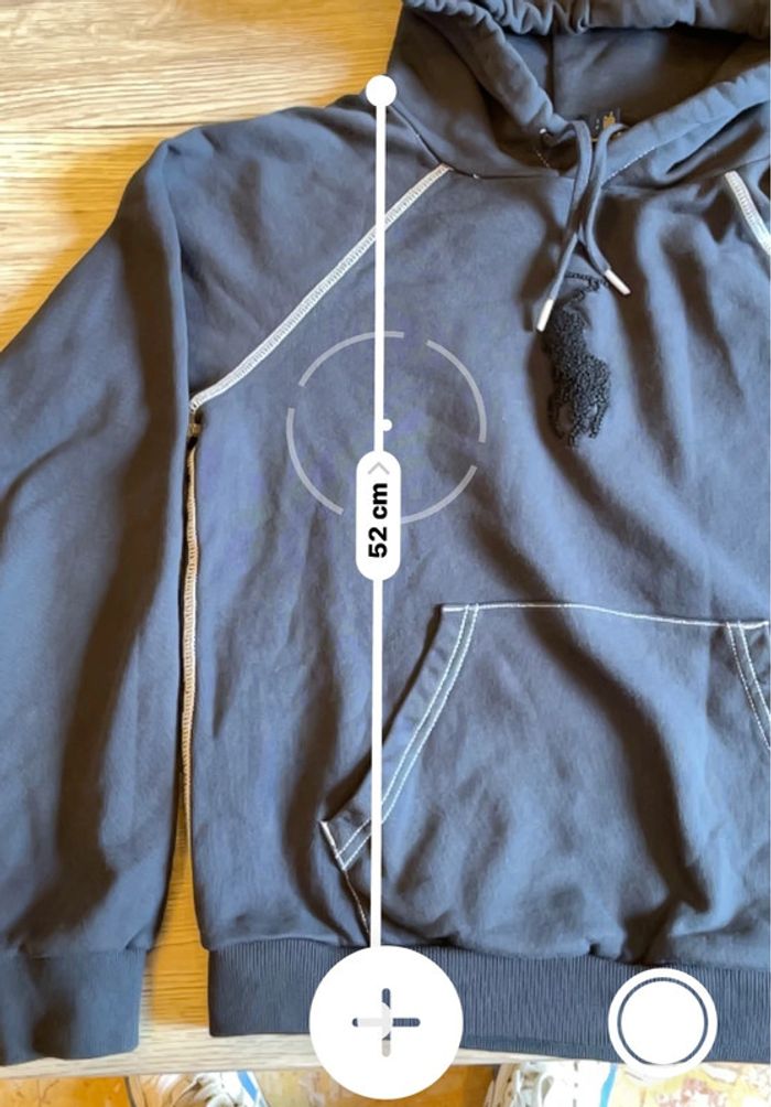 Ralph Lauren sweat capuche coupe courte taille S très bon état gris anthracite - photo numéro 7