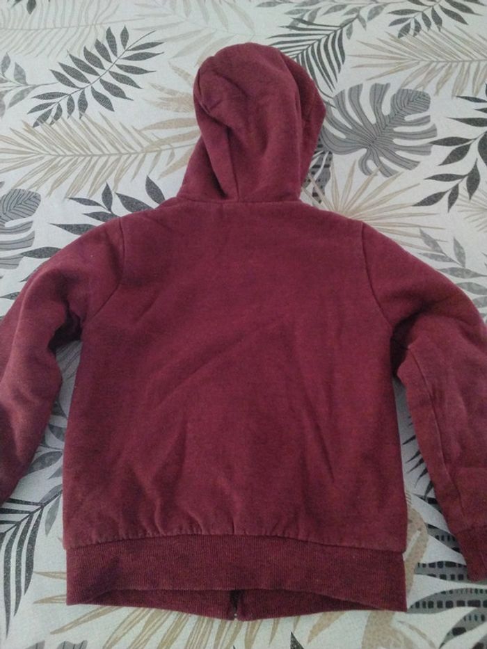 Gilet à capuche intérieur sherpa Liberto Bordeau 10 ans - photo numéro 2