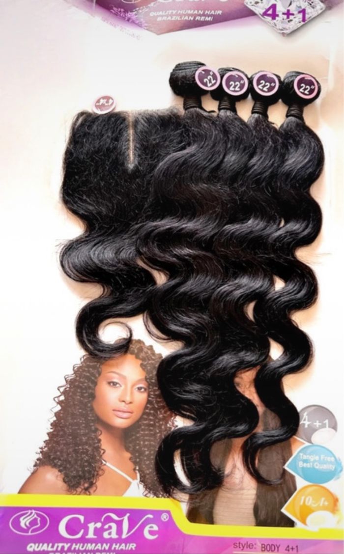 Cheveux naturels Ondulés Brésiliens Body wave Avec Fermeture closure