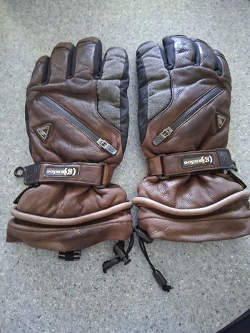 Gant cuir moto marron " T- L"