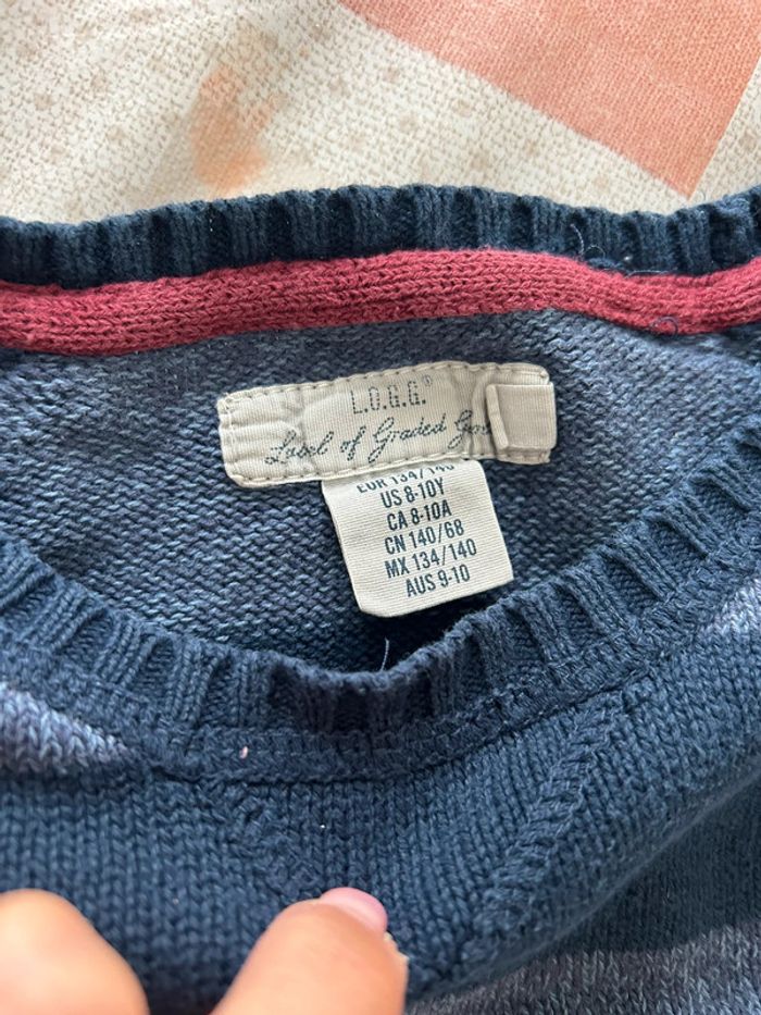 Pull rayure bleu - photo numéro 3