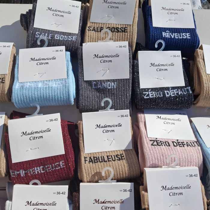 Chaussettes à Paillettes Neuve 85 % Coton - photo numéro 2